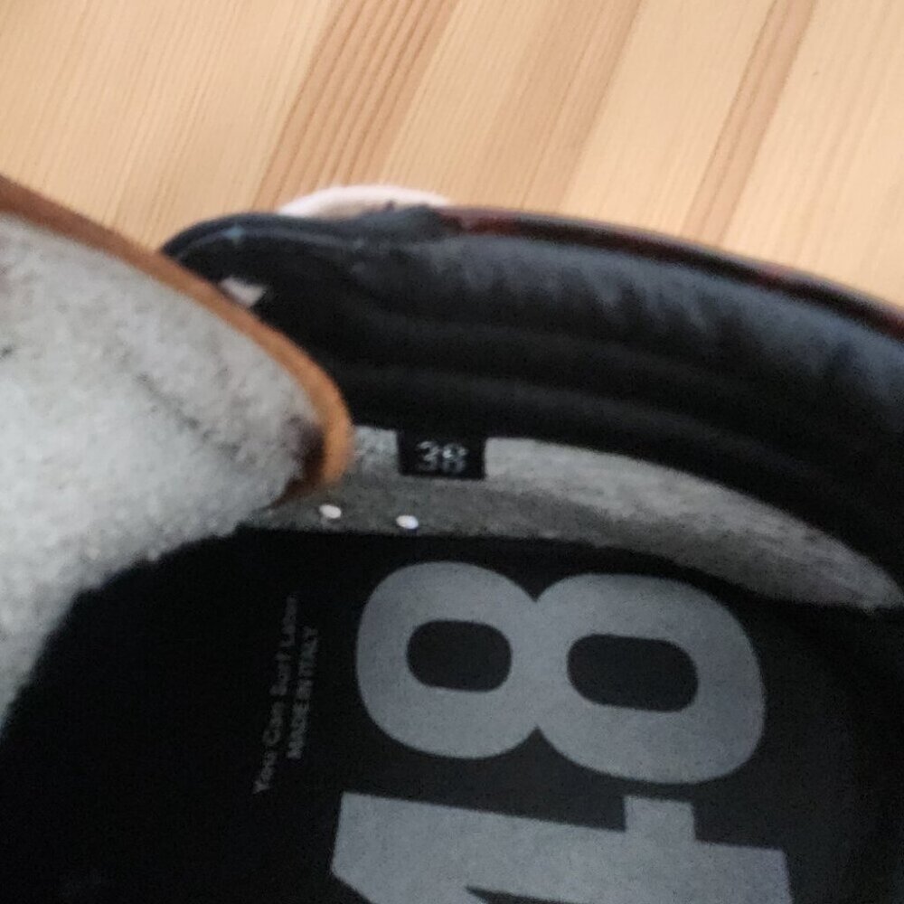 P448 Women's Skate High Top Leather Tortiseshell Sneakers - Picture 7 of 9